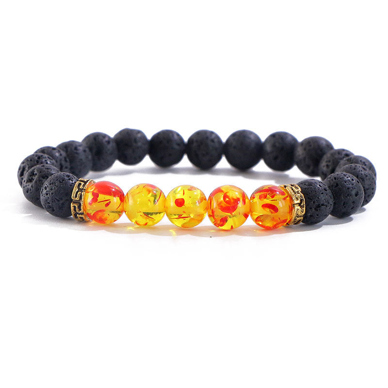 Seven Chakra Natural Volcanic Stone Aromatherapy Beaded Bracelet Energy Yoga Bracelet